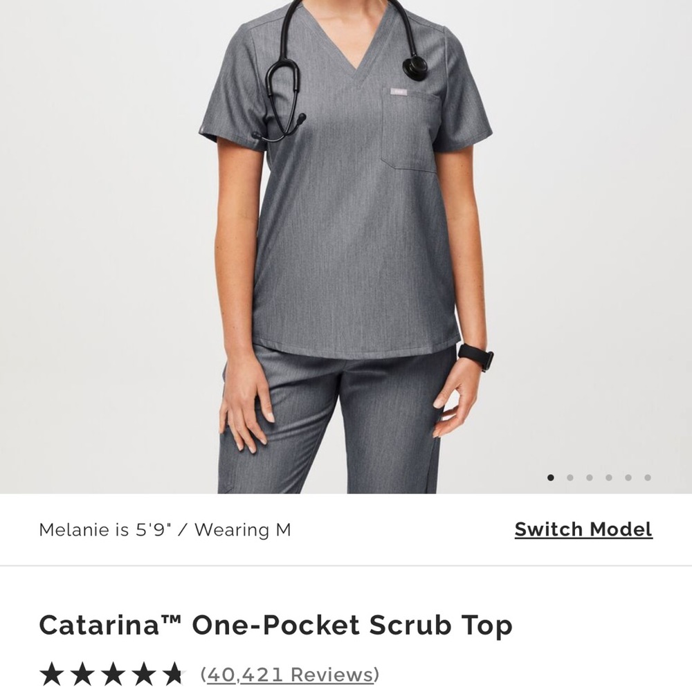 Catrinia one pocket scrub top , graphite! Size medium
